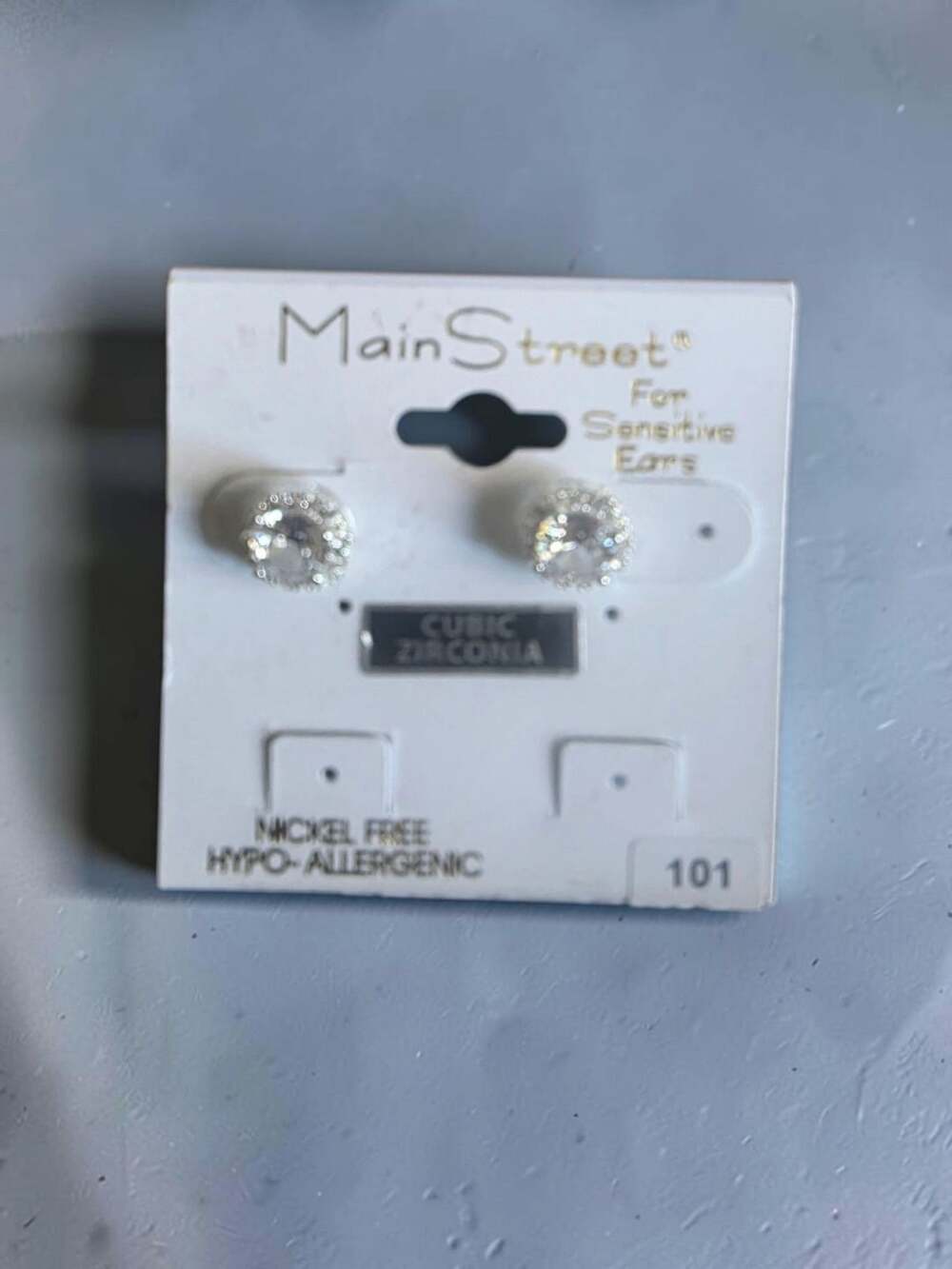 Main Street Earring Number 101 Cubic Zirconia Studs